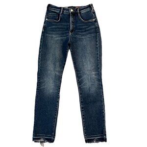 Anthropologie Pilcro The Cigarette Slim Straight Jeans Women's Size 30 Raw Hem